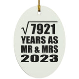 89th Anniversary Square Root of 7921 Years As Mr & Mrs 2023 - Oval Ornament