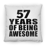 57th Birthday 57 Years Of Being Awesome - Throw Pillow