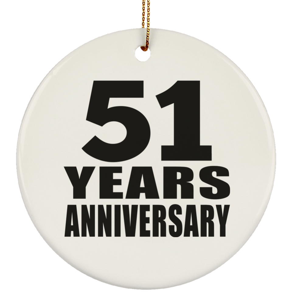51st Anniversary 51 Years - Circle Ornament