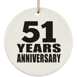 51st Anniversary 51 Years - Circle Ornament