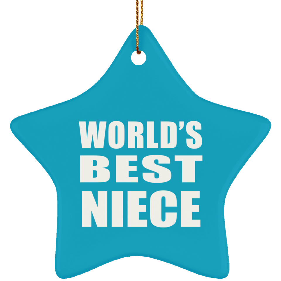 World's Best Niece - Star Ornament