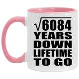 78th Anniversary Square Root of 6084 Years Lifetime To Go - 11oz Accent Mug Pink