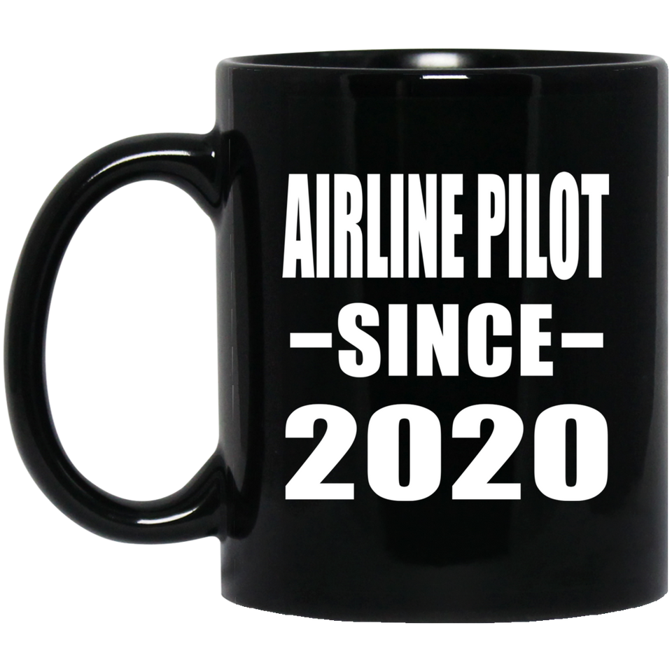 Airline Pilot Since 2020 - 11oz Coffee Mug Black