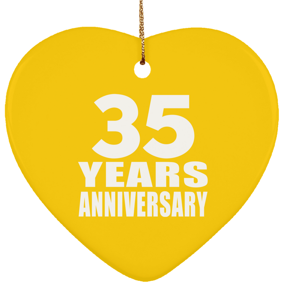 35th Anniversary 35 Years - Heart Ornament