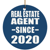 Real Estate Agent Since 2020 - Circle Ornament