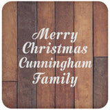 Merry Christmas Cunningham Family - Drink Coaster E