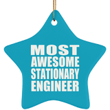 Most Awesome Stationary Engineer - Star Ornament