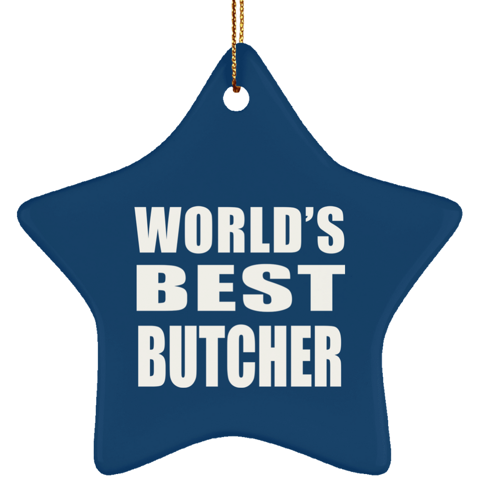 World's Best Butcher - Star Ornament