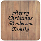 Merry Christmas Henderson Family - Drink Coaster C