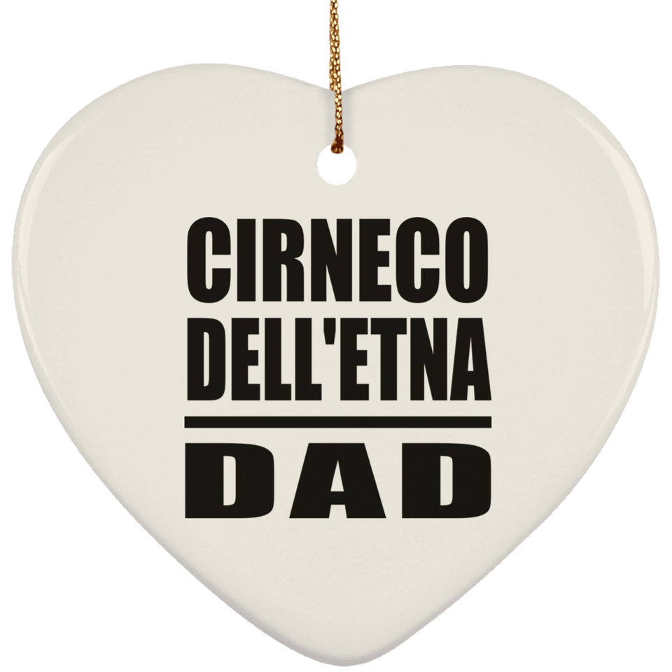Cirneco Dell'etna Dad - Heart Ornament