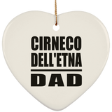 Cirneco Dell'etna Dad - Heart Ornament