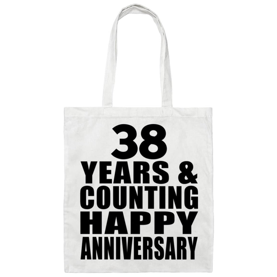 Happy 38th Anniversary 38 Years & Counting - Tote Bag White