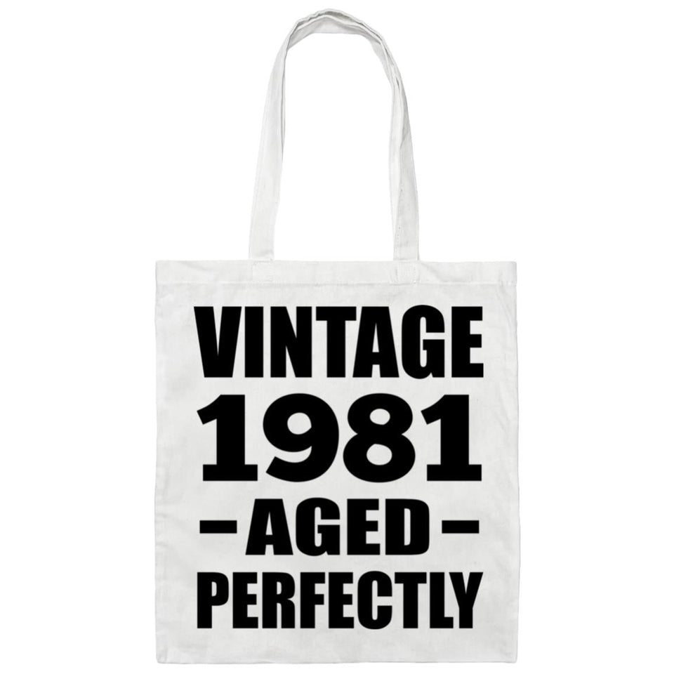 43rd Birthday Vintage 1981 Aged Perfectly - Tote Bag White