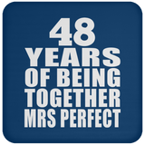 48th Anniversary 48 Years Of Being Mrs Perfect - Drink Coaster
