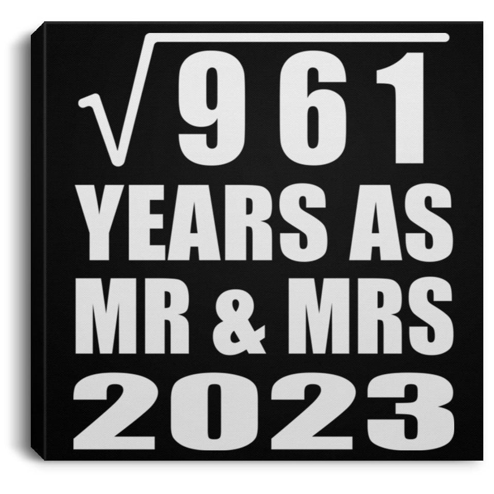 31st Anniversary Square Root of 961 Years As Mr & Mrs 2023 - Canvas Square