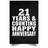 Happy 21st Anniversary 21 Years & Counting - Poster Portrait