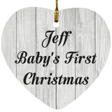 Jeff Baby's First Christmas - Heart Ornament F