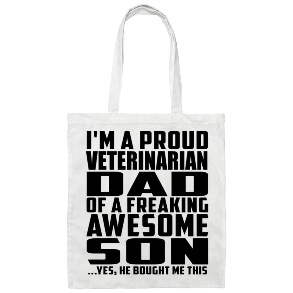 Proud Veterinarian Dad Of Awesome Son - Tote Bag White