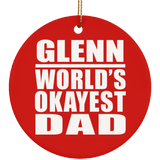 Glenn World's Okayest Dad - Circle Ornament