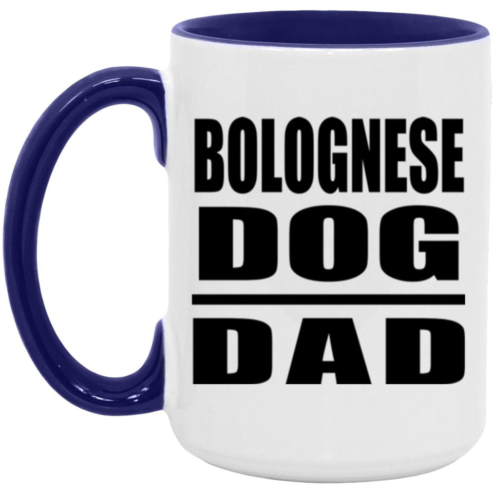 Bolognese Dog Dad - 15oz Accent Mug Purple