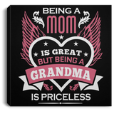 Being A Mom Is Great But Being A Grandma is Priceless - Canvas Square