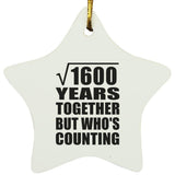 40th Anniversary Square Root of 1600 Years Who's Counting - Star Ornament