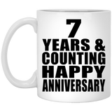 Happy 7th Anniversary 7 Years & Counting - 11 Oz Coffee Mug