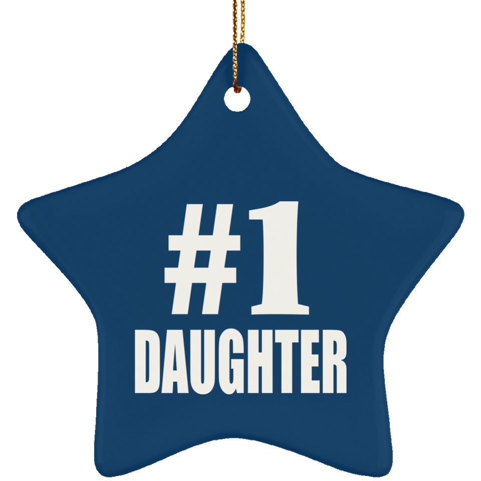 Number One #1 Daughter - Star Ornament