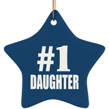 Number One #1 Daughter - Star Ornament