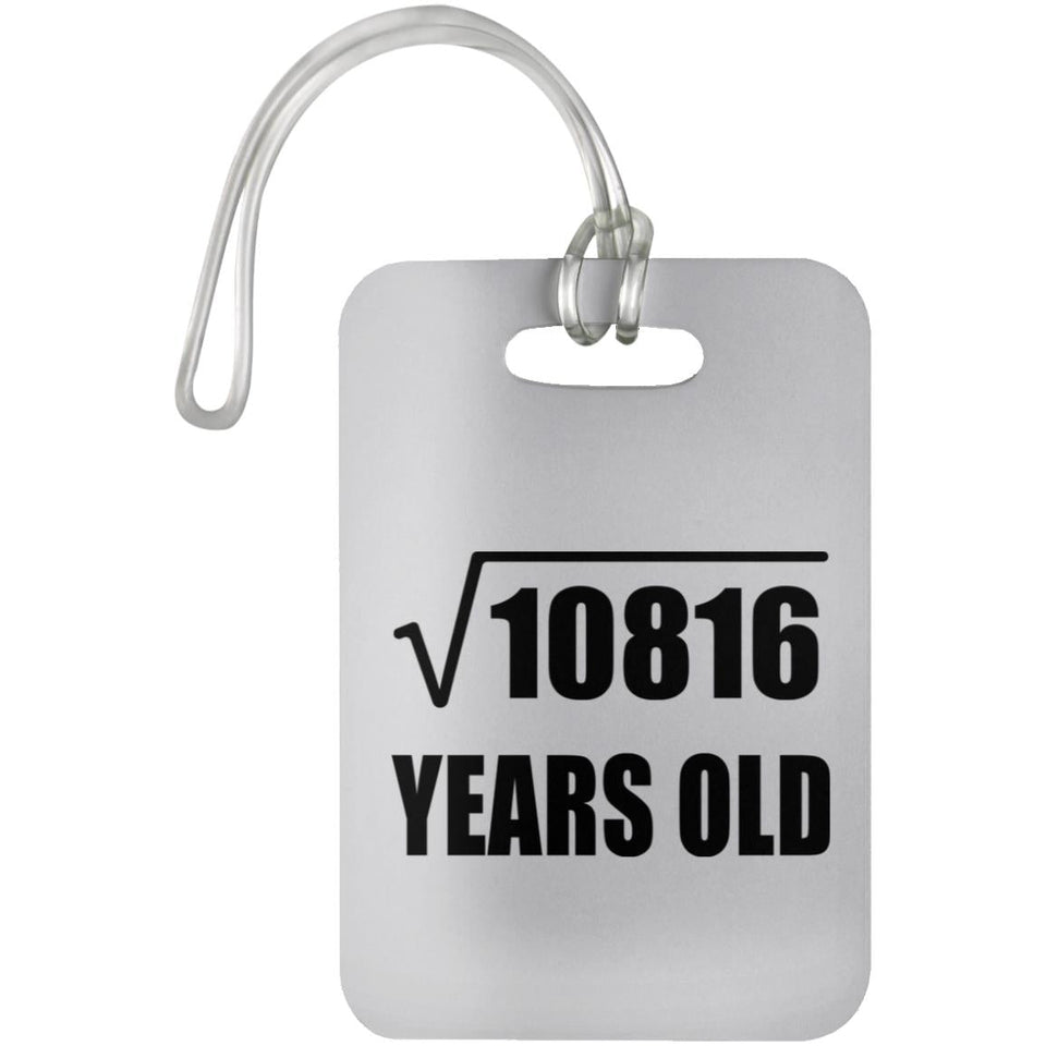 104th Birthday Square Root of 10816 Years Old - Luggage Bag Tag