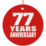 77th Anniversary 77 Years Anniversary - Circle Ornament