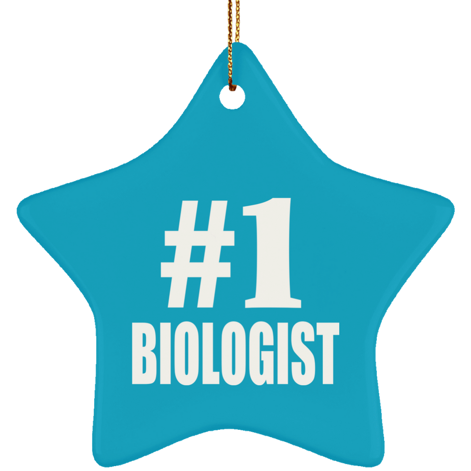 Number One #1 Biologist - Star Ornament