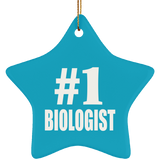Number One #1 Biologist - Star Ornament