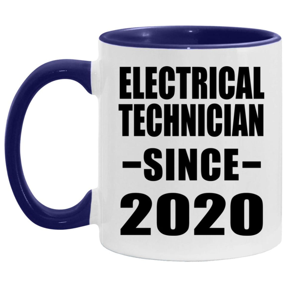 Electrical Technician Since 2020 - 11oz Accent Mug Purple
