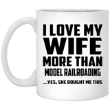 I Love My Wife More Than Model Railroading - 11 Oz Coffee Mug