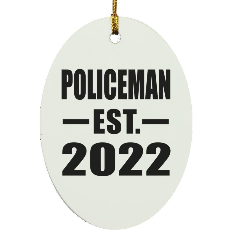 Policeman Established EST. 2022 - Oval Ornament