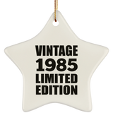 39th Birthday Vintage 1985 Limited Edition - Star Ornament