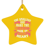 The Smallest Hands Make The Biggest Mark On Grandma's Heart - Star Ornament