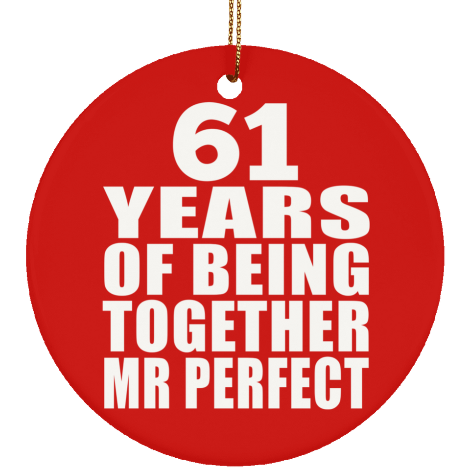61st Anniversary 61 Years Of Being Mr Perfect - Circle Ornament