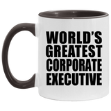 World's Greatest Corporate Executive - 11oz Accent Mug Black