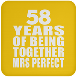 58th Anniversary 58 Years Of Being Mrs Perfect - Drink Coaster