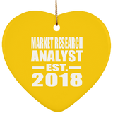 Market Research Analyst Established EST. 2018 - Heart Ornament