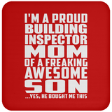 Proud Building Inspector Mom Of Awesome Son - Drink Coaster
