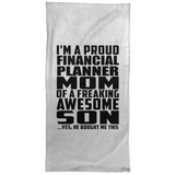 Proud Financial Planner Mom Of Awesome Son - Hand Towel