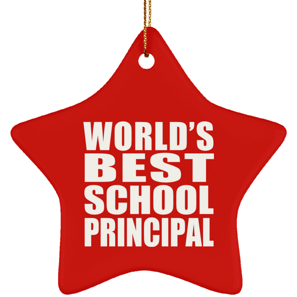 World's Best School Principal - Star Ornament