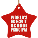 World's Best School Principal - Star Ornament