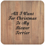 All I Want For Christmas Is My Biewer Terrier - Drink Coaster C