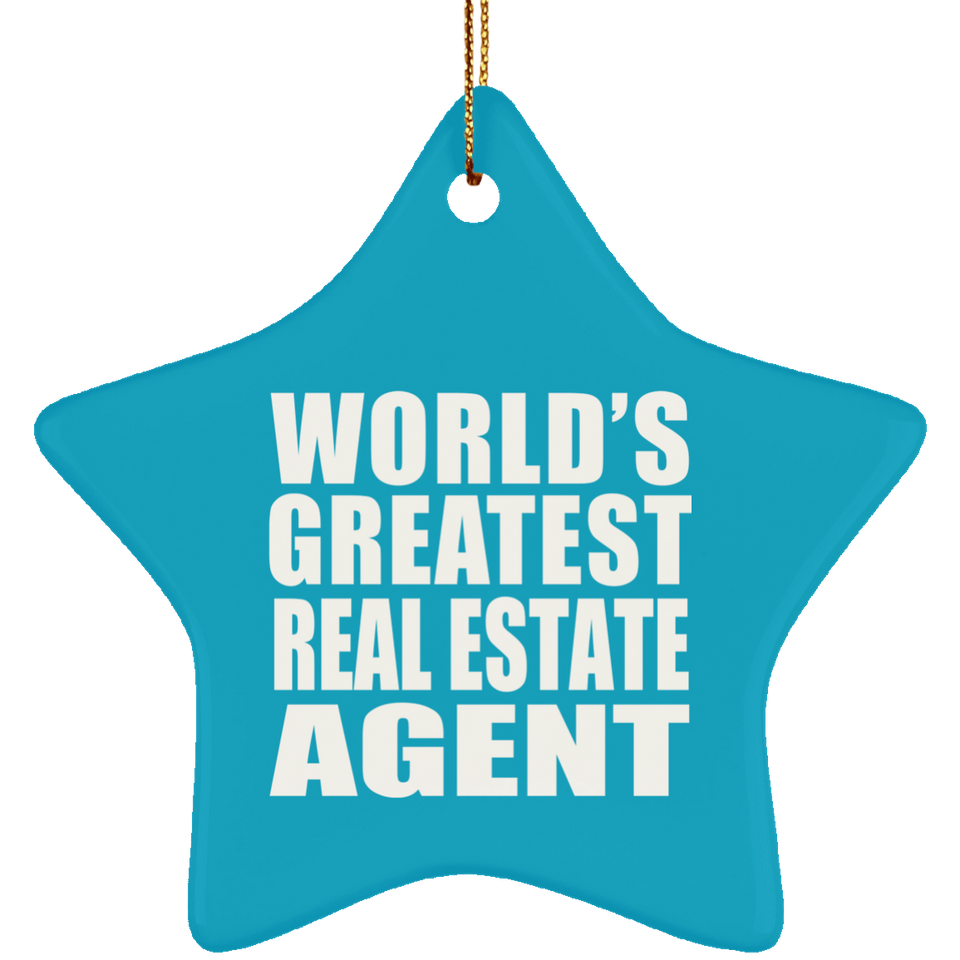 World's Greatest Real Estate Agent - Star Ornament