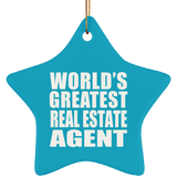 World's Greatest Real Estate Agent - Star Ornament