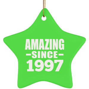 27th Birthday Amazing Since 1997 - Star Ornament